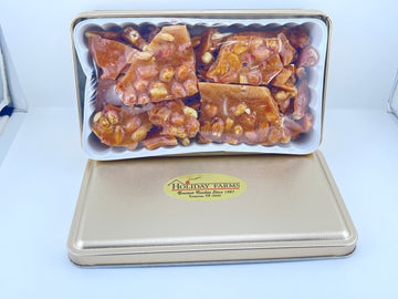1 Pound Peanut or Pecan Brittle Gift Tin
