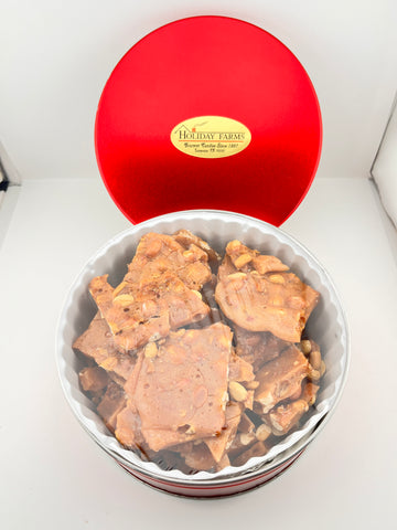 1.5 Pound Peanut or Pecan Brittle Gift Tin