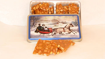 1 Pound Peanut or Pecan Brittle Gift Tin