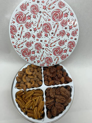 Cinnamon Roasted Nuts Gift Tin 4 Flavors