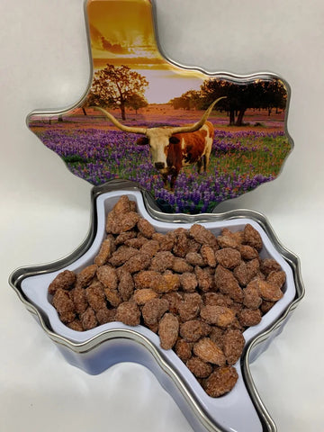 Texas Longhorn Tin with Cinnamon Roasted Nuts