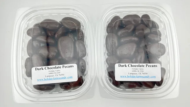 Chocolate Covered Pecans, Dark or Milk 2/7 oz.